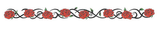 Tatuagem de Braçadeira Rosas Vermelhas