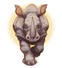 Tatuaggio Di Rinoceronte Che Corre