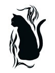 Schwarze Katze Tattoo