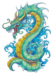 Serpentin Drache Tattoo