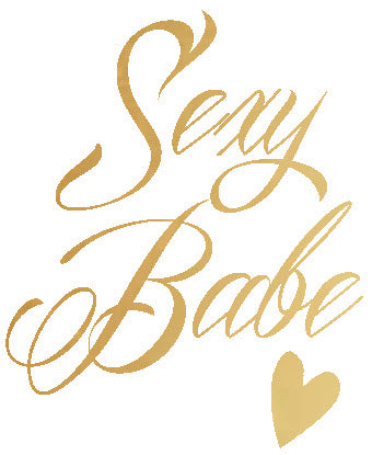 Sexy Babe Golden Heart Tattoo