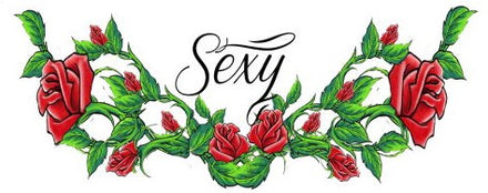 Sexy Banda De Rosas Tatuaje