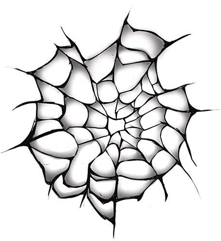 Schattiges Spinnennetz Tattoo
