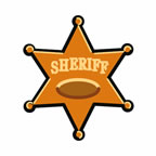 Small Sheriff Star Tattoo