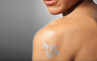 Spray Tatuaggio Temporaneo Argento + 3 Stencil