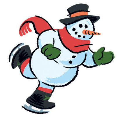 Skating Snowman Tattoo