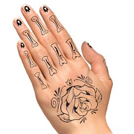 Skeleton Hand Bones Tattoo