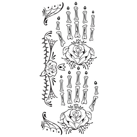 Tatuagem de Esqueleto de Ossos da Mã
