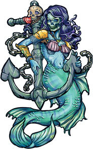 Mermaid & Anchor Tattoo