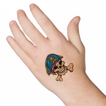 Tatuaggio Teschio & Cappello Da Pirata