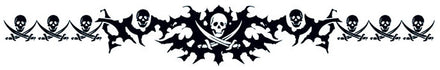 Tatuagem de Braçadeira Caveira Pirata