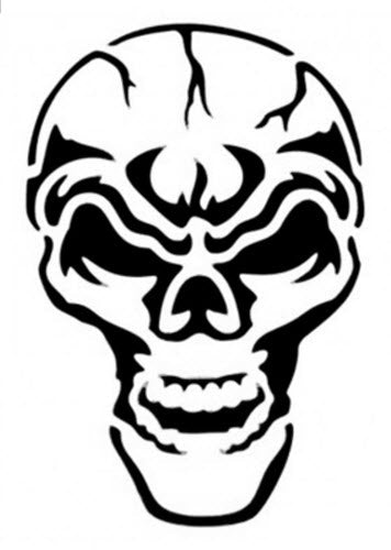 Skull Stencil For Tattoo Spray