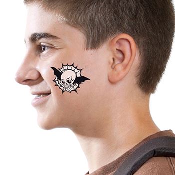 Skull & Web - Glow Tattoo