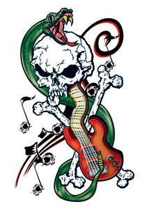 Slitherin' Guitar Tattoo
