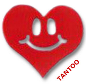 Smiley Heart Tantoos (20 Sun Tan Stickers)