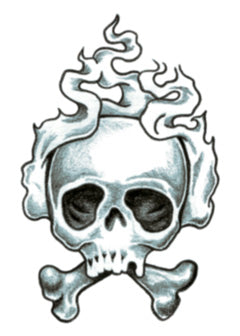 Steaming Skull Tattoo