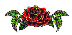 Glitter Rose Tattoo