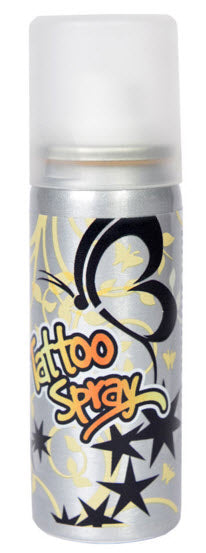 Spray Tatuaggio Oro Spettrale 50 ml + 3 Stencil