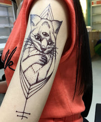 Spiritual Cat Tattoo (3 Tattoos)