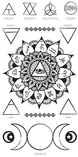 Spirituelle Symbole Tattoos