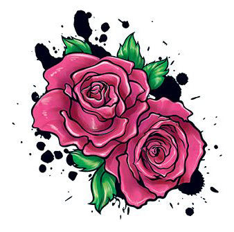 Splash Roses Tattoo
