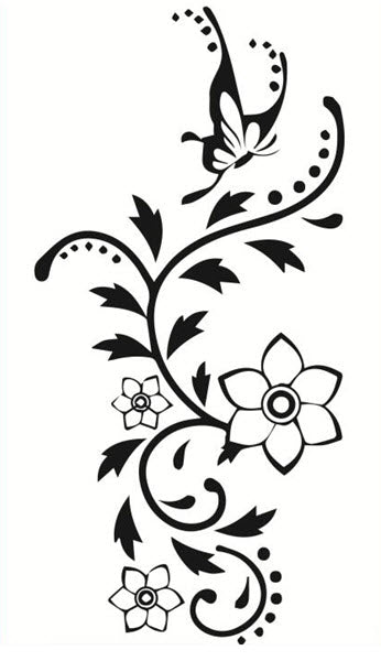 Tatuaggio Fiore Primavera & Farfalla