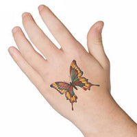 Tatuaggio Di Farfalla In Vetro Colorato