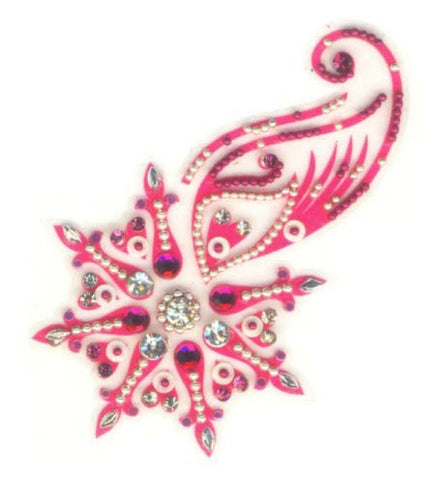 Pink Crystal Star Body Jewel Sticker