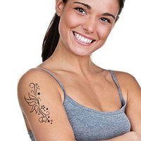 Tatuagem Moda Estrelas & Borboleta