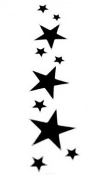 Stars Line Stencil For Tattoo Spray