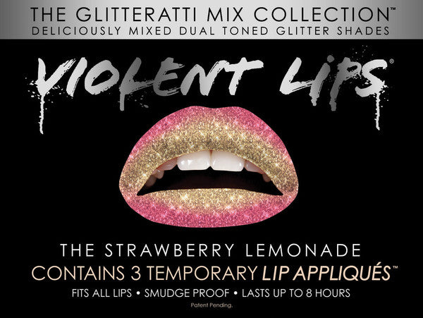 Strawberry Lemonade Glitteratti Violent Lips (3 Lip Tattoo Set)