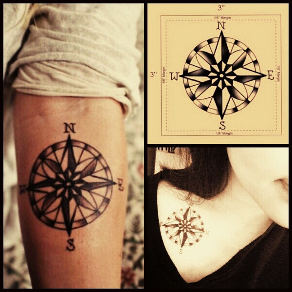 Strepik Kompas Tattoo