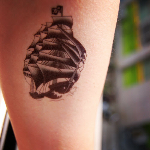 Strepik Tatuaje De Barco Pirata