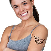 Zwart Tribal Subliem Hart Tattoo
