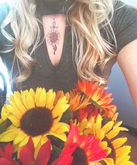 Sunflower Black Tattoo