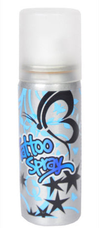 Spray Tatuaggio Blu Scuro 50 ml + 3 Stencil