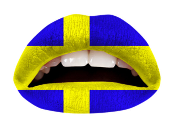 Swedish Flag Violent Lips