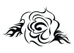 Douce Rose Tribal Tattoo