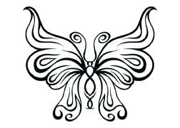 Levendige Zwarte Vlinder Tattoo