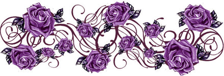 Tatuaje De Banda De Rosas Púrpuras