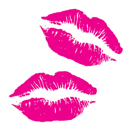2 Lipstick Kiss Marks Tattoo