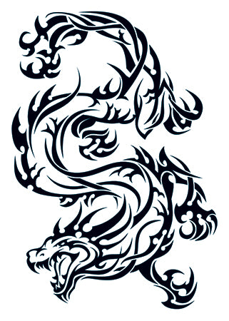 Tribal Dragon Tattoo