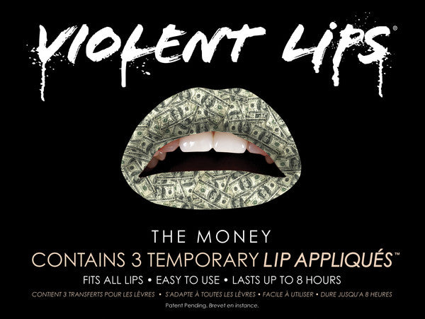 The Money Violent Lips  (3 Conjuntos Del Tatuaje Del Labio)
