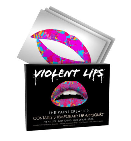 The Paint Splatter Violent Lips (3sets Tattoos Lèvres)