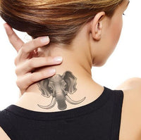 Tatuagem Elefante Presas Fortes
