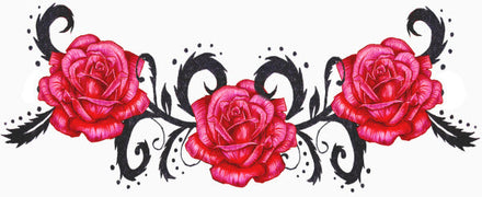 Tribal Red Roses Band Tattoo