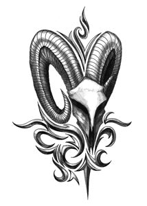 Tribal Großes Horn Tattoo