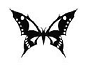 Tribal Black Butterfly Tattoo