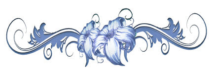 Tribal Blue Flowers Band Tattoo