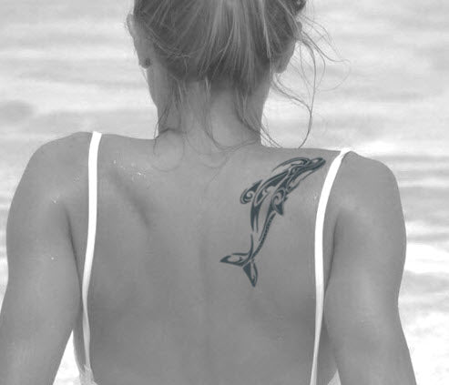 Dolphin Splash Tattoo Commish by WildSpiritWolf on DeviantArt